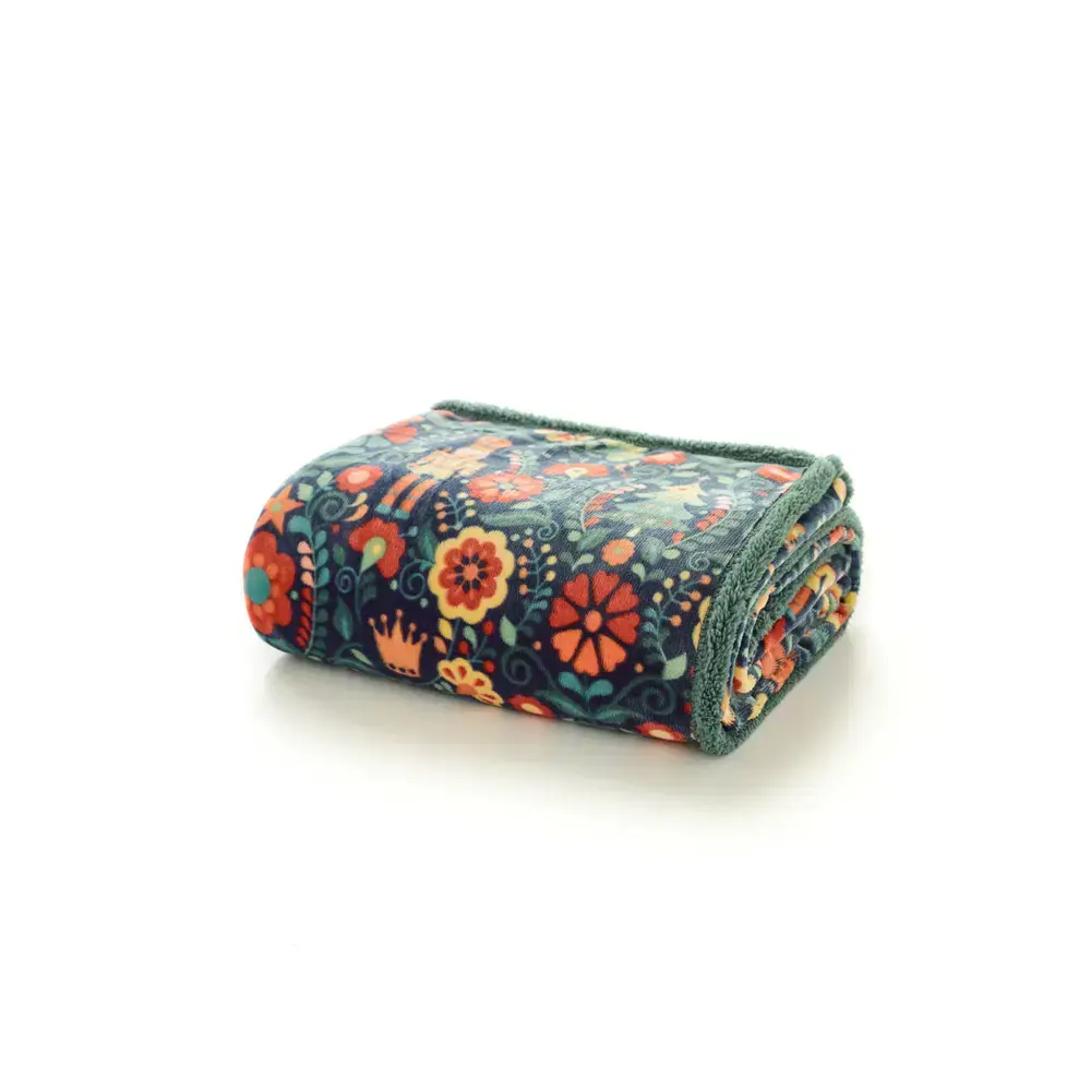 Deyongs Folkloric Nutcracker Sherpa Throw